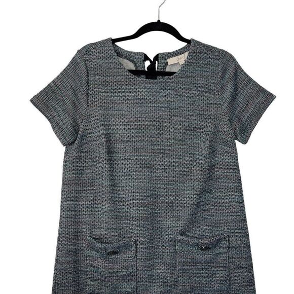 Metallic Tweed Fringe Pocket Mini Dress 10 T - Picture 3 of 16